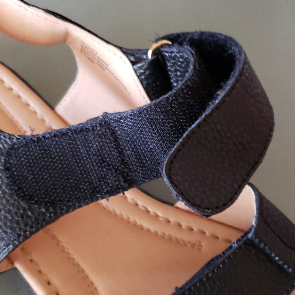 COMFORTVIEW WW BLACK SANDALS - Picture 7 of 10
